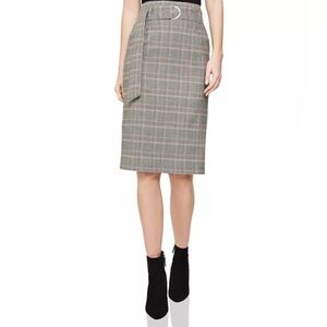 Reiss Connie Houndstooth Pencil Skirt Size 0
